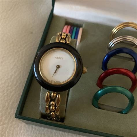 gucci vintage interchangeable watch|More.